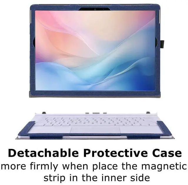 Alt view image 5 of 5 - Shellman Case Cover for Surface Book 3/2 Case 15 Inch, Detachable Protective Folio Case Cover for 15 Inch Microsoft Surface Book,PT-15-Blue