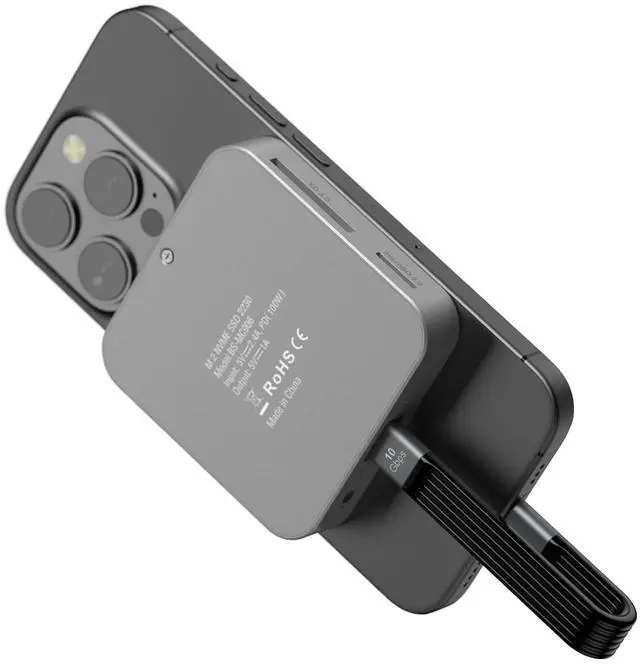 Main image of Magnetic M.2 NVMe 2230 SSD Enclosure 7 in 1 USB C Hub with 4K@60Hz HDMI 10Gbps USB-A/USB-C 3.2 SD/TF 3.0 Card Solt AUX 100W PD Docking Station for Phone/Laptop/Tablet and Other Type-C Devices