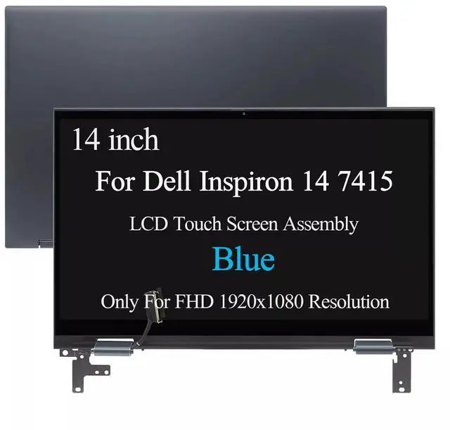 Main image of 14.0" Complete Assembly for Dell Inspiron 14 7415 2-in-1 P147G P147G001 FHD 1920x1080 LCD Full Top Touch Screen Digitizer(Blue)