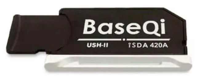 Alt view image 2 of 3 - BASEQI UHS-II Aluminum microSD Adapter for 2021 M1 MacBook Pro 14 & 16" (Adapter with HDMI Dust Plug, Silver)