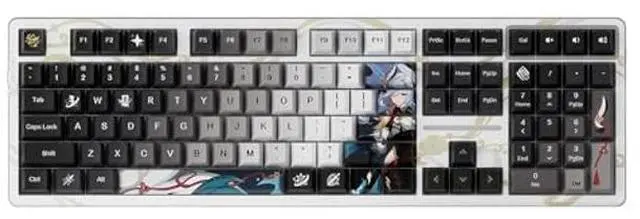 Main image of GENSHIN IMPACT "Lonesome Transcendence Shenhe Mechanical Keyboard - Kailh Aurora Ice Cream Switches