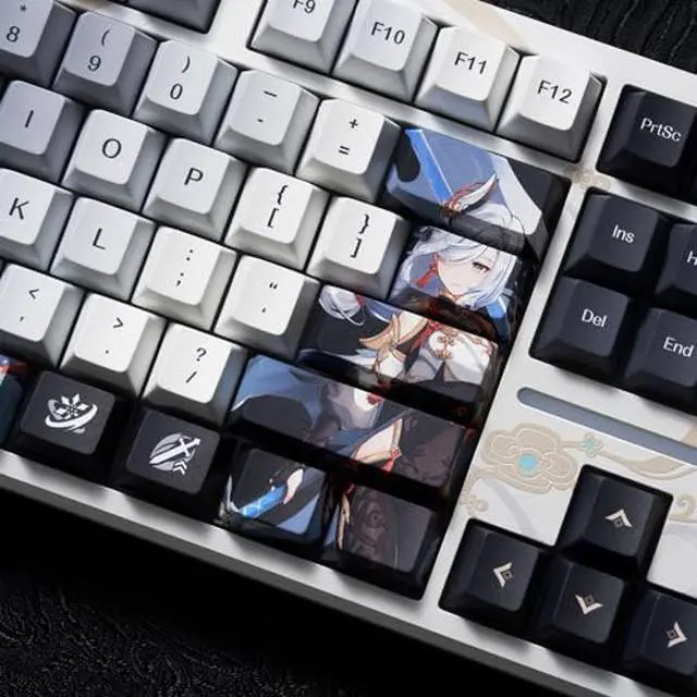 Alt view image 4 of 5 - GENSHIN IMPACT "Lonesome Transcendence Shenhe Mechanical Keyboard - Kailh Aurora Ice Cream Switches