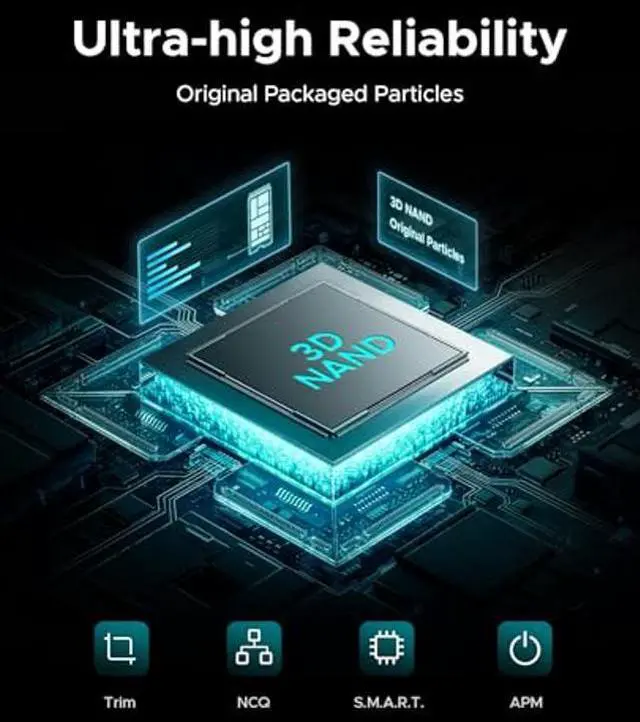 Alt view image 3 of 5 - PHIXERO High-Performance M.2 NGFF SSD 500MB/S 1TB- Compact, Fast, and Powerful Storage Solution for Laptops and Desktops