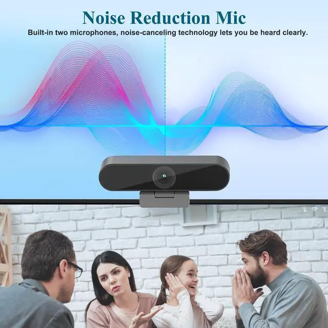 Alt view image 5 of 5 - LINGHUFOX Auto Framing USB Conference Camera for Interactive Whiteboard, TV and Computer Laptop, 4K Webcam with Microphone for Conferencing and Video Calling