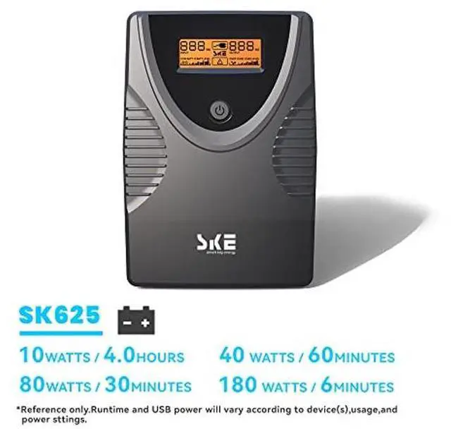 Alt view image 2 of 5 - SKE UPS 625VA+1500VA Battery Backup Power Supply Surge Protector 360W+900W Set Intelligent UPS with LCD Uninterruptible Power Supply