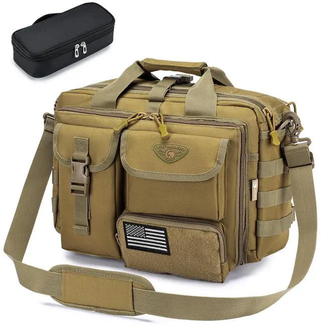 Main image of Stypos Tactical Messenger Bag, 14 Inch Tactical Briefcase for Man Military Laptop Bag Messenger Shoulder Bag Flight Bags for Pilots Black