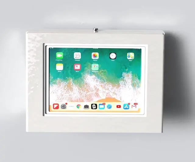Alt view image 5 of 5 - TABcare Easy Wall Mount Security Tablet Kiosk for iPad 10 10.9", iPad 11" 2025 Designed for Integration of USB Hub, Printer, CC Reader & All Your Peripherals (White)