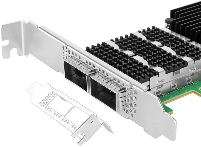 Alt view image 5 of 5 - Vogzone 200GbE Smart NIC Card for Mellanox MCX653106A-HDAT-SP, PCIe 3.0/4.0 x16 200Gb VPI Ethernet NIC with Mellanox ConnectX-6 Dx Chipset,Dual QSFP56 HDR IB Network Card Support RDMA
