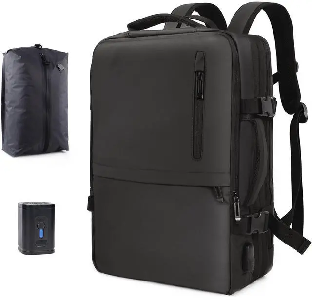 Main image of Zingtto Air Vacuum Backpack for Travel with Air Pump, 60L Expandable Backpack with Detachable Vacuum Compression Bag Waterproof Carry On Large Travel Bag for Airline Laptop Backpack