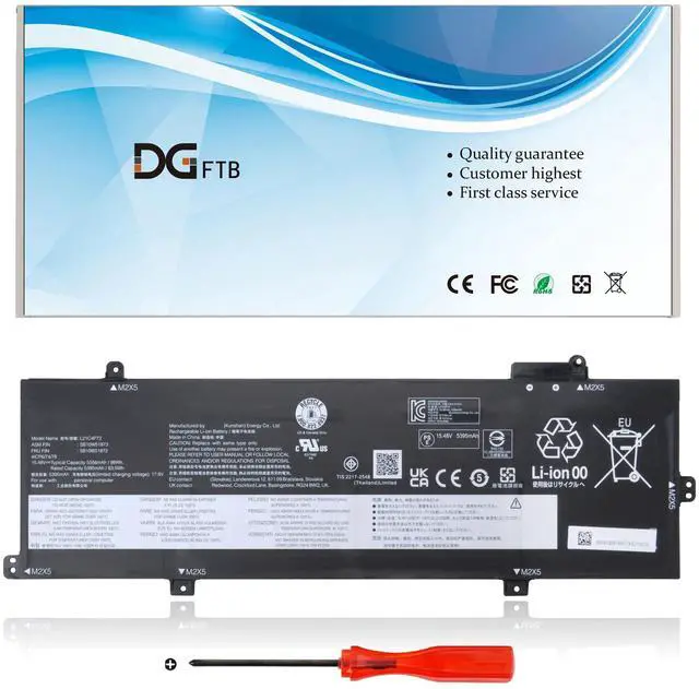 Main image of DGFTB New L21C4P72 Laptop Battery for Lenovo ThinkPad T16 Gen 1 2022 Gen 2 2023 P16s Gen 1 2022 Series L21D4P73 L21L4P72 L21D4P72 L21M4P73 SB10W51972 5B10W51871 L21M4P74 15.48V 86Wh/5556mAH