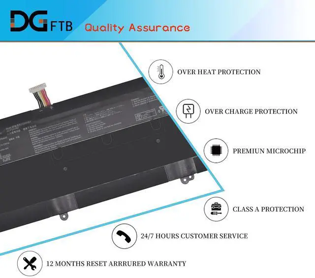 Alt view image 4 of 5 - DGFTB C31N1824 Laptop Battery for Asus Chromebook Flip C434 C434T C434TA C434TA-AI0041 C434TA-AI0045 C434TA-AI0095 C434TA-AI0108 DS384T DSM4T DS588T E10013 Series 0B200-03290000 (11.55V 48Wh/4160mAh)