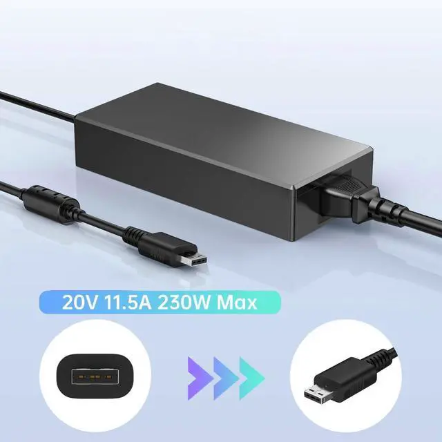Alt view image 2 of 5 - 240W 230W Laptop Charger Compatible with MSI Stealth A16 AI+ 16 17 GS77, Alpha 17 C7V, CreatorPro 16 AI Studio A1V, Creator A16 16, Raider GE66 GE76, GP66 GP76 Leopard Power Supply Adapter