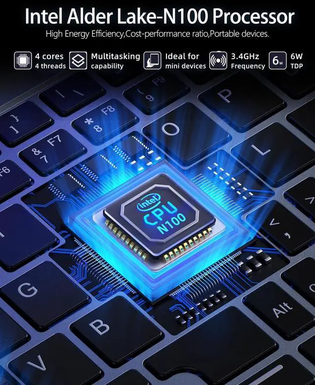 Alt view image 3 of 5 - KOOFORWAY 8 Inch Utral Pocket Pc Touchscreen Small Laptop,Windows 11 Pro Mini Computer for Business Students Outdoor, N150 12GB LPDDR5 512GB SSD Complimentary Stylus