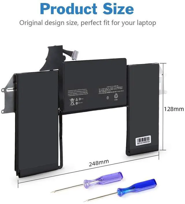 Alt view image 2 of 5 - Replacement Laptop Notebook Battery for A1965 MacBook Air 13" 13.3" A1932(Late 2018 2019) A1279 Early 2020 EMC 3184 3302 MacBookAir 8,1 8,2 9,1fit MRE82LL/A MRE92LL/A MVFH2LL/A MVFM2LL/A MRE82B/A