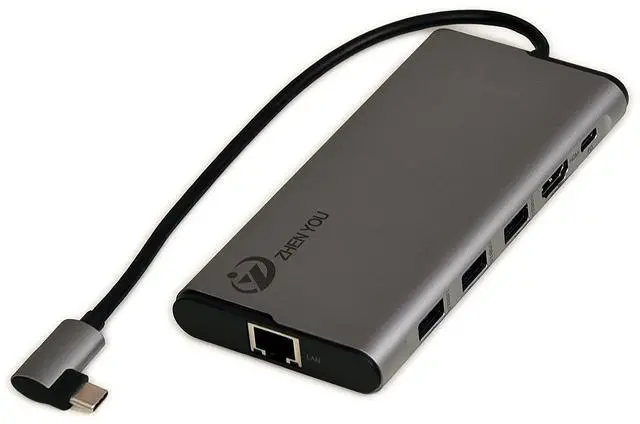 Main image of ZYHB01,Type C/M to HDMI+USB3.0*3+ RJ45+PD Adapter: Docking Station USB to HDMI Adapter, USB C to PD Adapter, SM768 chip Supports HDMI Mirror ad Split Screen Operation Mode