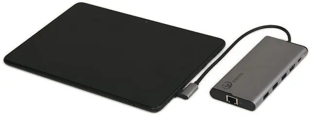 Alt view image 4 of 5 - ZYHB01,Type C/M to HDMI+USB3.0*3+ RJ45+PD Adapter: Docking Station USB to HDMI Adapter, USB C to PD Adapter, SM768 chip Supports HDMI Mirror ad Split Screen Operation Mode