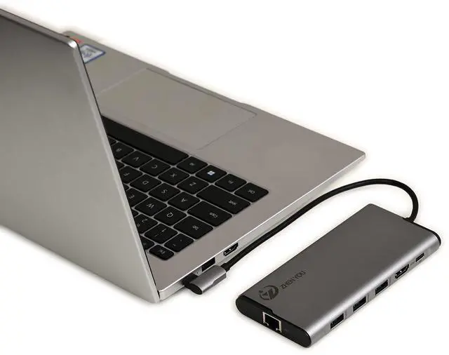 Alt view image 5 of 5 - ZYHB01,Type C/M to HDMI+USB3.0*3+ RJ45+PD Adapter: Docking Station USB to HDMI Adapter, USB C to PD Adapter, SM768 chip Supports HDMI Mirror ad Split Screen Operation Mode