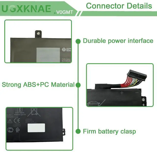 Alt view image 3 of 5 - UGXKNAE V0GMT Laptop Battery for Dell G7 17 Gaming 7700 Series 4K1VM W62W6 XYCW0 9TM7D NYD3W NCC3D TJDRR 0W62W6 0XYCW0 09TM7D 0NYD3W 0NCC3D 4KIVM 0TJDRR VOGMT GPM03 5XJ28 5D91C