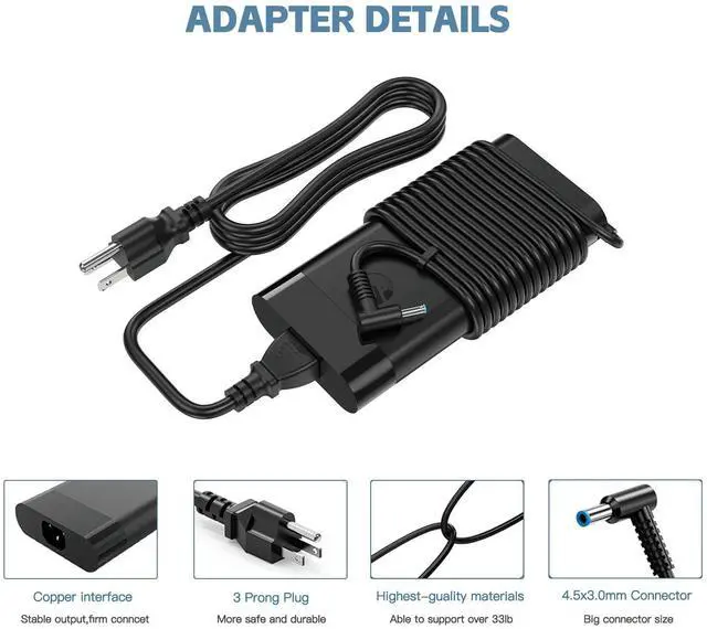 Alt view image 3 of 5 - 280W Laptop Charger for HP ZBook Fury 16 G8 G9 G10, 20V/14A AC Adapter for HP Omen 16 Gaming Laptop Power Supply Cord Replacement TPN-LA27 TPN-CA26 M94073-001 M95376-001 4.5x3.0 mm Tip