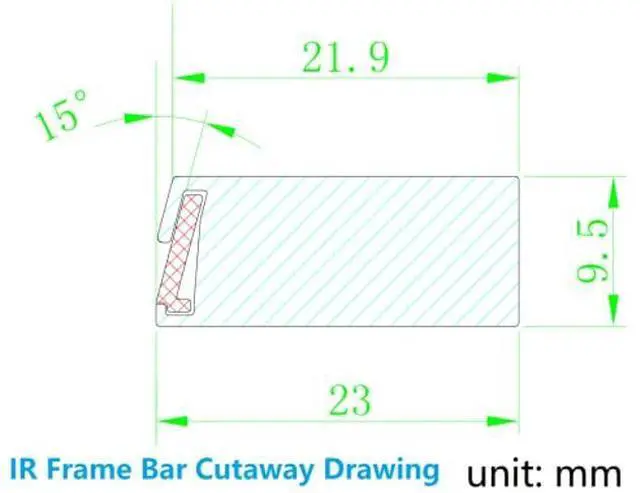 Alt view image 4 of 5 - Deyowo 42 Inch Interactive 10 Points Infrared IR Touch Screen Overlay Frame Free Driver