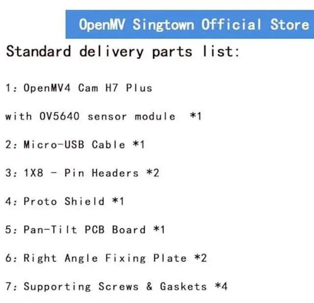 Alt view image 3 of 3 - OpenMV SingTown Cam H7 Plus Genuine, SingTown, 5MP High Definition Image Processing Machine Learning Smart Camera Robotics OpenMV4 Cam H7 Plus