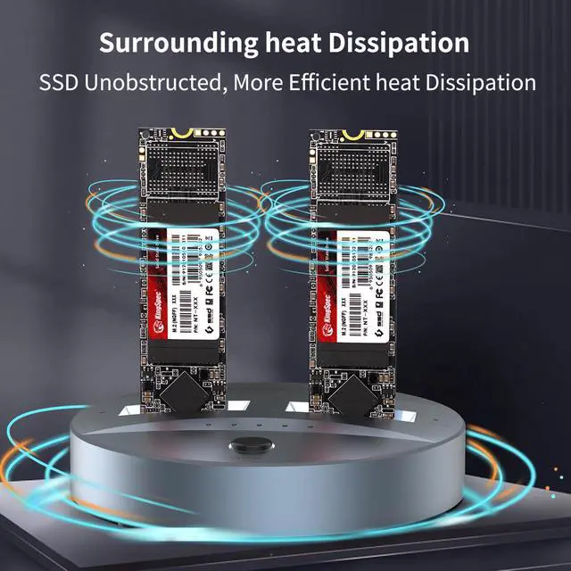 Alt view image 4 of 5 - GODO NVMe/SATA M.2 Duplicator Dual-Bay Offline Clone USB C to NVME/SATA Docking Station for M2 SSD M Key and B+M Key Hard Drives Enclosure, Tool Free Aluminum10 Gbps USB3.1 Gen2 Type-C Adaptor