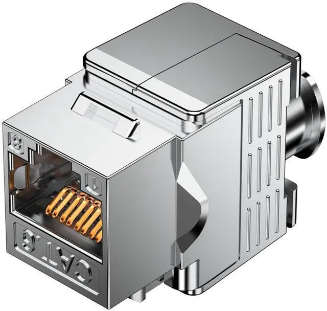 Main image of Hnya Link RJ45 Cat6 FTP Keystone Jacks - Tool Less Punch Down, 25-Pack,180-Degree Ethernet Keystone Jack,Slim Profile, Gold-Plated Contacts - Ideal for Home Office Network Renovation