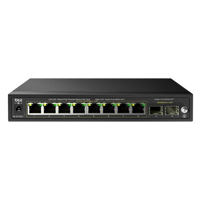 thumbnail image 2 of Goalake 10-Port Managed PoE+ Switch - 8 PoE Ports @120W, 2 Uplinks, Fanless, With Web/APP Management 2 of 3