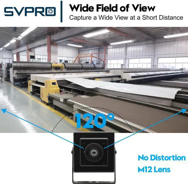 Alt view image 3 of 5 - SVPRO High Speed USB Camera for Computer,1080P/60fps,720P/120fps,360P/260fps,120 Degree Wide Angle, Machine Vision Industrial Lightburn Camera USB Security Cam for Windows Linux Android MacOS