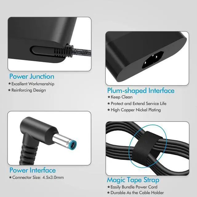 Alt view image 5 of 5 - 200W AC Charger for HP OMEN 15 15t 17 17t Pavilion Gaming 15 16 17 Zbook 17 15 G3 G4 G5 G6 G7 ZBook Fury Create Studio Envy 15 2020 TPN-DA10 L00895-003 ADP-200HB B Laptop Power Adapter Supply Cord