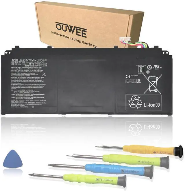 Main image of OUWEE AP15O5L Laptop Battery Compatible with Acer Spin 5 SP513-52N-54SF Predator Triton 700 PT715-51 Swift 1 SF114-32 Swift 5 SF515-51T Chromebook R13 CB5-312T-K0YK Series AP1505K 11.55V 53.9Wh