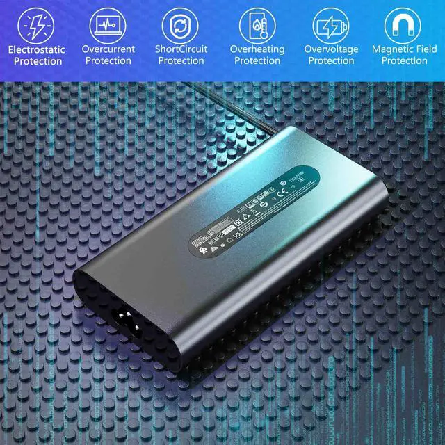 Alt view image 4 of 5 - GaN 240W 19.5V 12.31A Slim AC Charger Fit for Dell Alienware M15 R7 X16 X17 R2 X15 R2 M17 R5 Precision 7670 7680 7770 7780 LA240PM200 HA240PM200 DA240PM200 Laptop Supply Power Adapter Cord