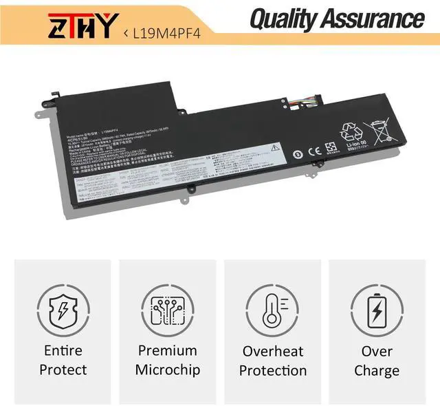 Alt view image 5 of 5 - ZTHY L19M4PF4 L19D4PF4 L19C4PF4 Laptop Battery Replacement for Lenovo Yoga Slim 7-14ARE05 7-14IIL05 7-14ITL05 Ideapad Slim 7-14ARE05 7-14IIL05 7-14ITL05 Type 82A1 82A2 82A3 82A4 82A5 15.36V 60.7Wh