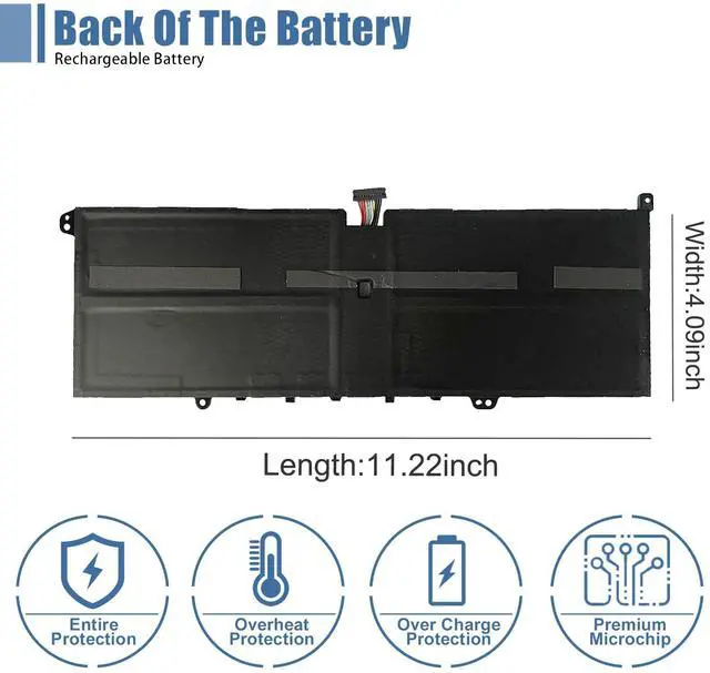 Alt view image 4 of 5 - VANPIR L19M4PH2 L19C4PH2 Laptop Battery Replacement for Lenovo Ideapad Yoga 9-14ITL5 82BG Series 5B10Z33895 SB10Z33898 7.68V 60Wh 7820mAh 4-Cells