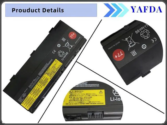 Alt view image 3 of 5 - Yafda 77+ L17M6P51 Laptop Battery Compatable with Lenovo ThinkPad P50 P51 P52 Series Notebook 01AV477 SB10H45077 00NY492 01AV496 SB10K97634 SB10H45078 00NY493