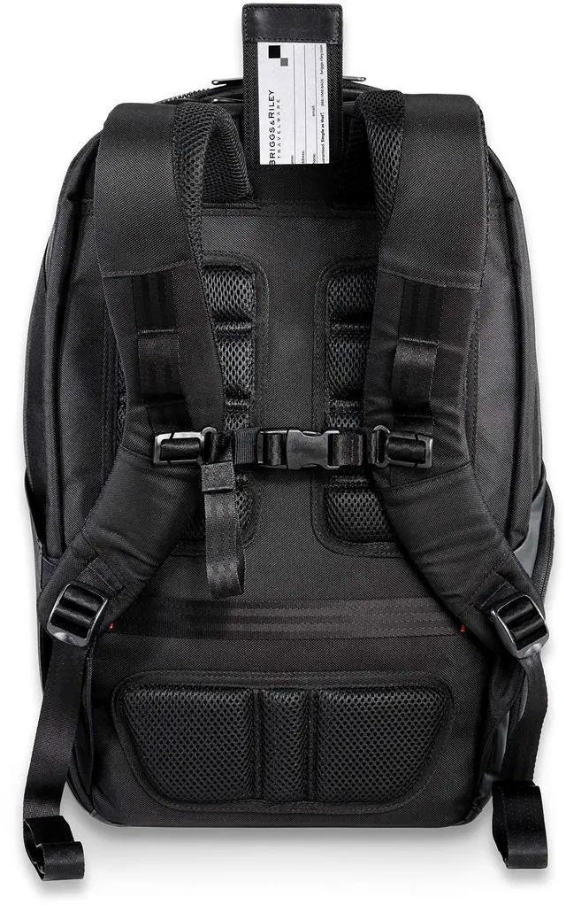 Alt view image 4 of 5 - Briggs & Riley Cargo Backpack - Carry On Travel Backpack for Women & Men, Personal Item Bag, Self-Repairing Zippers, Padded Straps, Fits up to 15" Laptop - ZDX Collection, Black