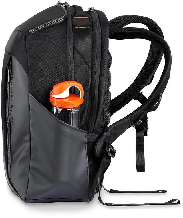 Alt view image 2 of 5 - Briggs & Riley Cargo Backpack - Carry On Travel Backpack for Women & Men, Personal Item Bag, Self-Repairing Zippers, Padded Straps, Fits up to 15" Laptop - ZDX Collection, Black