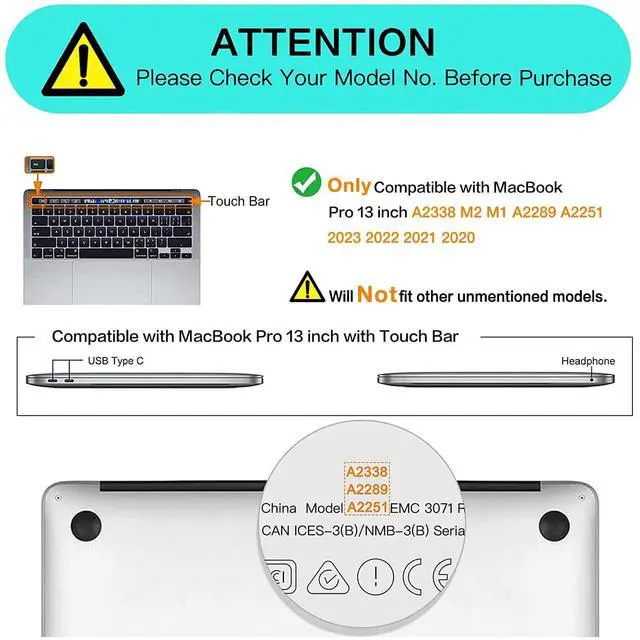 Alt view image 2 of 5 - MOSISO Compatible with MacBook Pro 13 inch Case M2 2025 2024 2023 2022 2021 2020 A2338 M1 A2289 A2251 with Touch Bar, Heavy Duty Plastic Hard Shell Case with TPU Bumper&Keyboard Cover, Deep Teal