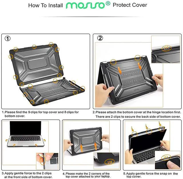 Alt view image 3 of 5 - MOSISO Compatible with MacBook Pro 13 inch Case M2 2025 2024 2023 2022 2021 2020 A2338 M1 A2289 A2251 with Touch Bar, Heavy Duty Plastic Hard Shell Case with TPU Bumper&Keyboard Cover, Deep Teal
