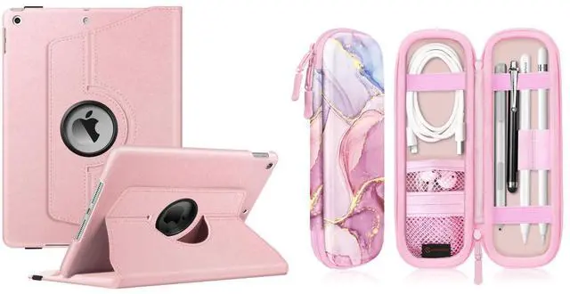 Main image of Fintie Rotating Case for iPad 9th / 8th / 7th Generation (2021/2020 / 2019) 10.2 inch Bundle with PU Leather Protective Carrying Case for Apple Pencil (1st and 2nd Generation)