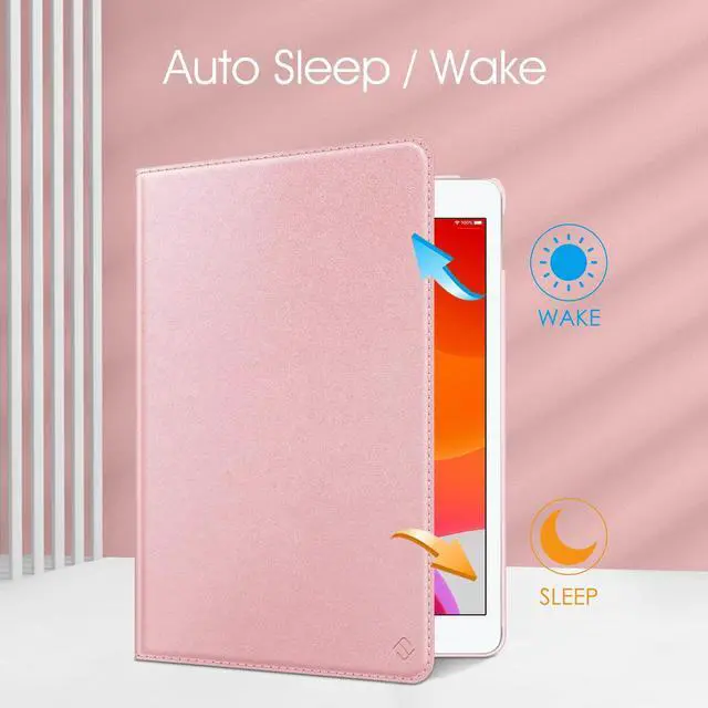 Alt view image 2 of 5 - Fintie Rotating Case for iPad 9th / 8th / 7th Generation (2021/2020 / 2019) 10.2 inch Bundle with PU Leather Protective Carrying Case for Apple Pencil (1st and 2nd Generation)