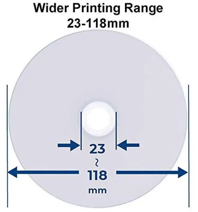 Alt view image 5 of 5 - 100 Pack Ritek Pro (Professional Grade) CD-R 52X 700MB White Thermal Hub Printable Blank Media Recordable Disc