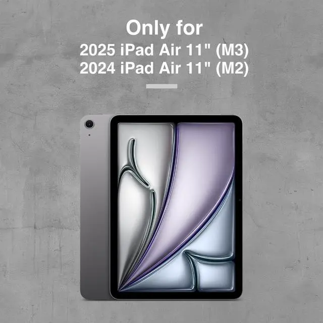 Alt view image 2 of 5 - SWITCHEASY CoverBuddy Lite for M3 & M2 iPad Air 11" (2024-2025) - Case Compatible with Magic Keyboard & Smart Keyboard Folio - Black