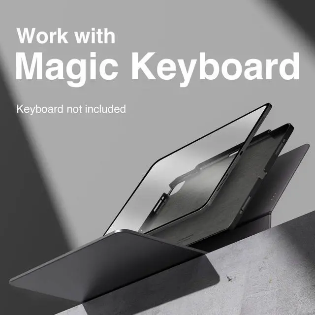 Alt view image 3 of 5 - SWITCHEASY CoverBuddy Lite for M3 & M2 iPad Air 11" (2024-2025) - Case Compatible with Magic Keyboard & Smart Keyboard Folio - Black