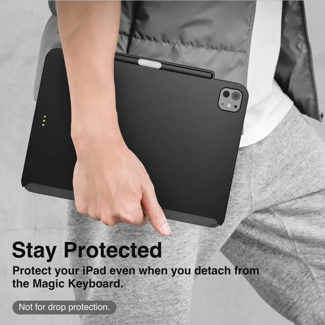 Alt view image 4 of 5 - SWITCHEASY CoverBuddy Lite for M3 & M2 iPad Air 11" (2024-2025) - Case Compatible with Magic Keyboard & Smart Keyboard Folio - Black