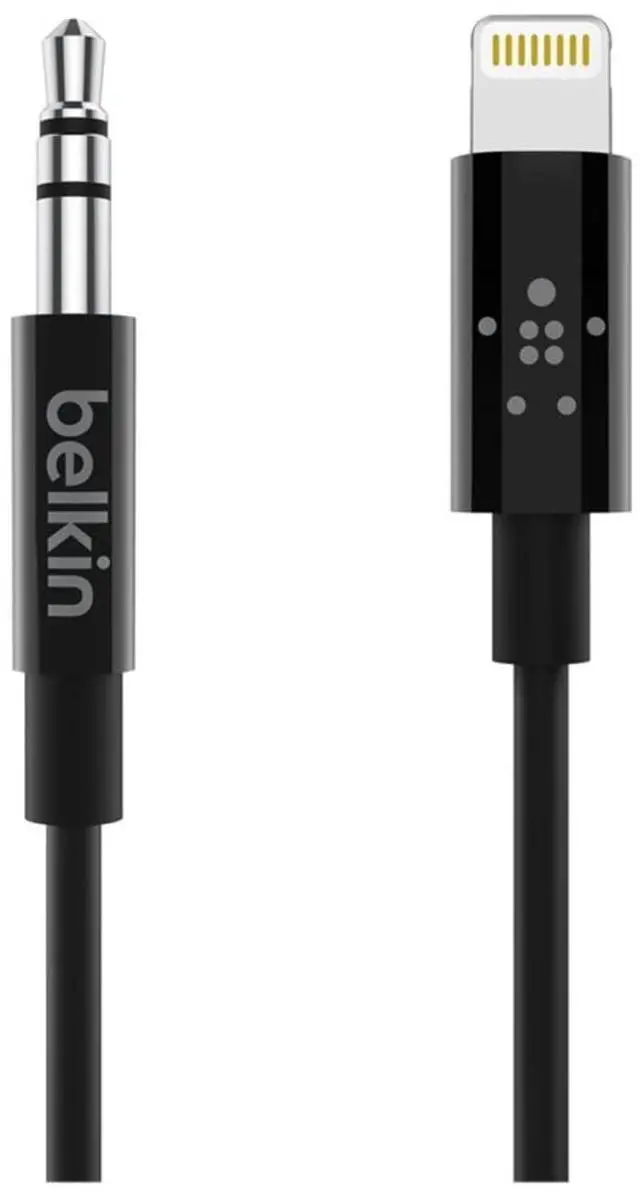 Alt view image 3 of 4 - Belkin AV10172bt03-BLK 3.5mm Audio Cable With Lightning Connector, Black, Smartphone