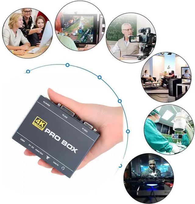 Alt view image 4 of 5 - 4K DVI Video Capture Card, VGA Video Capture, 4K60 DVI VGA HDMI to 1080P60 USB3.0 Video Capture with HDMI Loopout Compatible with Windows, Linux, Android and MAC OS