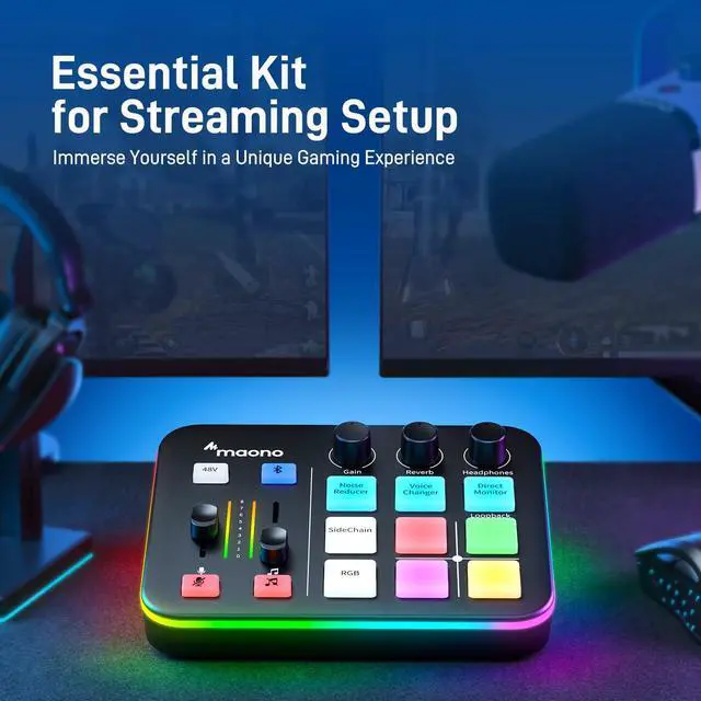 Alt view image 2 of 5 - MAONO PD100X XLR/USB Gaming Microphone & Maonocaster G1 NEO & All in One Gaming Gear Bundle for Game Streamers(PD100X Black+G1 NEO+XLR-180