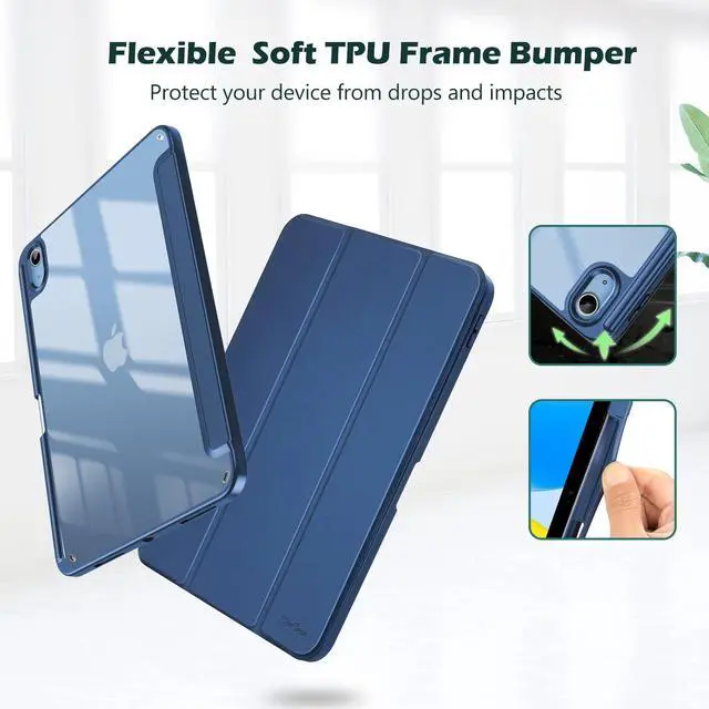 Alt view image 3 of 5 - ProCase iPad 10th Gen Slim Case with Pencil Holder 2022 Bundle with iPad 10th Gen 10.9 2022 Soft TPU Case