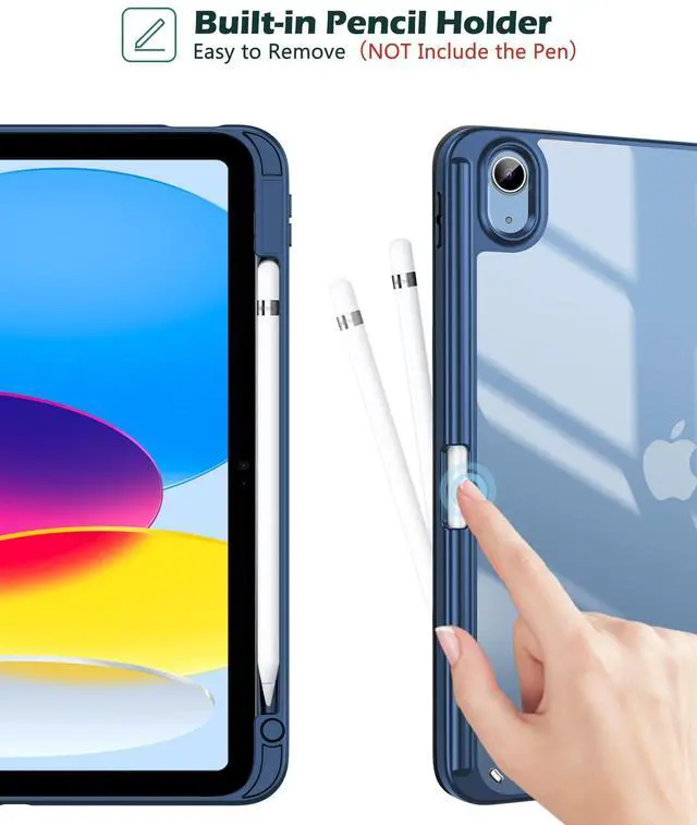 Alt view image 4 of 5 - ProCase iPad 10th Gen Slim Case with Pencil Holder 2022 Bundle with iPad 10th Gen 10.9 2022 Soft TPU Case